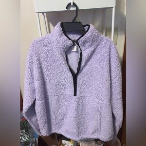 Half-Zip Sherpa Pullover Sweater
